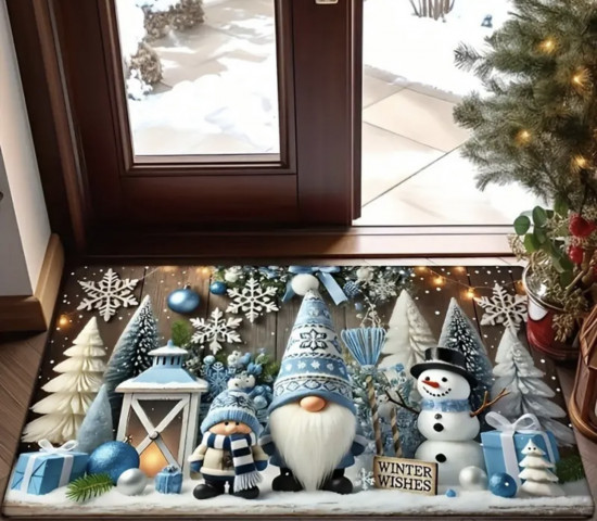 Придверной коврик «Новогодний гном»