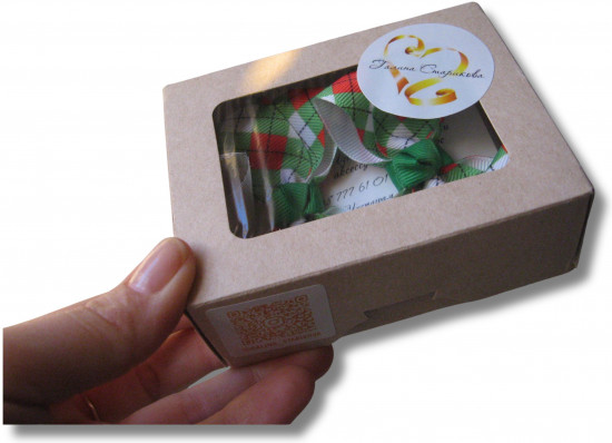 Набор бантиков для волос ручной работы на зажимах «Winter bows»