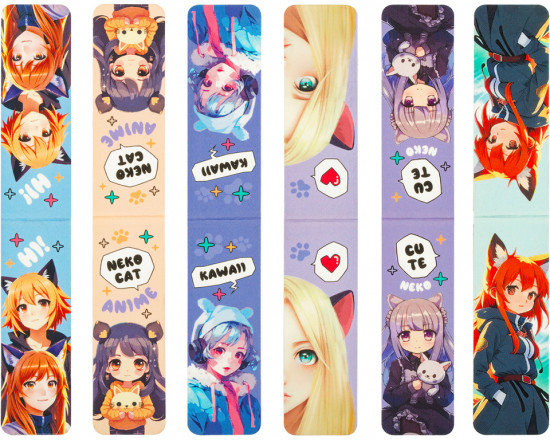 Набор закладок для книг магнитных «Neko»