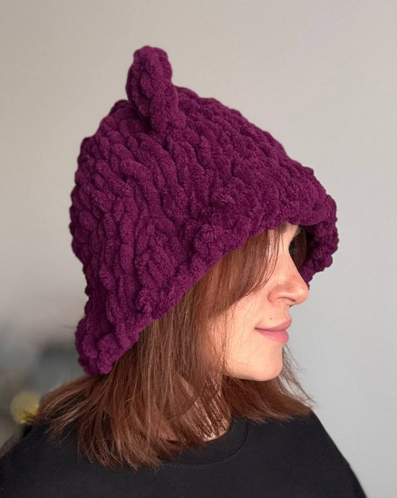 Панама женская плюшевая