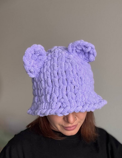 Панама женская плюшевая