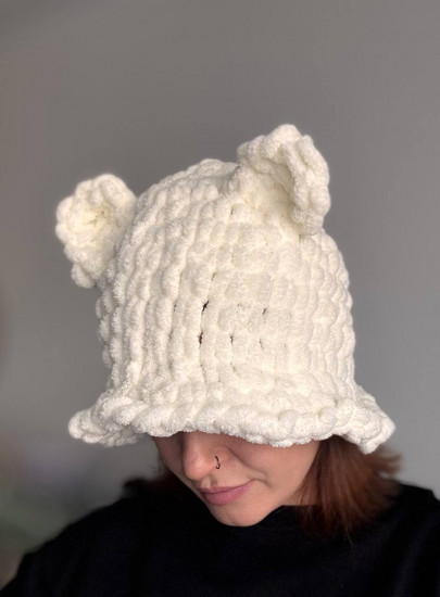 Панама женская плюшевая