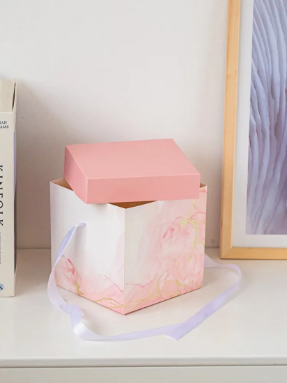 Коробка складная подарочная «Pink marble»