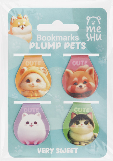 Набор закладок для книг магнитных «Plum pets»