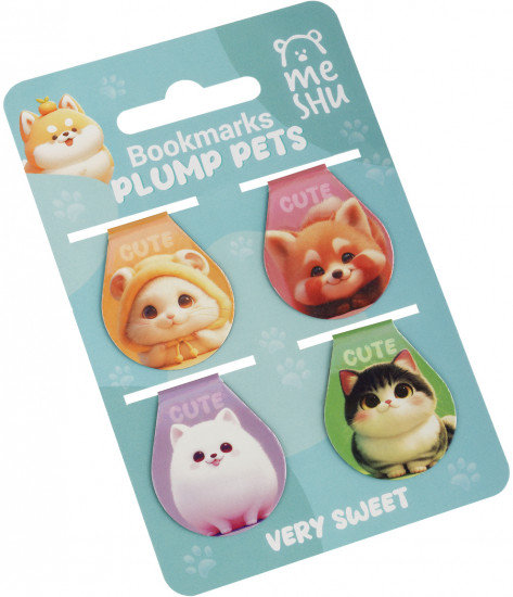 Набор закладок для книг магнитных «Plum pets»