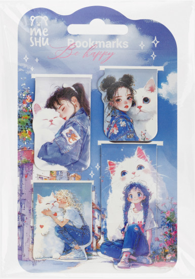 Набор закладок для книг магнитных «Be happy»