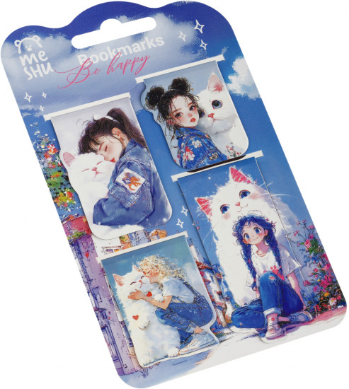 Набор закладок для книг магнитных «Be happy»