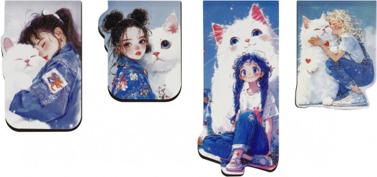 Набор закладок для книг магнитных «Be happy»