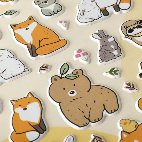 Наклейки объемные «Forest animals»