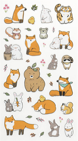 Наклейки объемные «Forest animals»