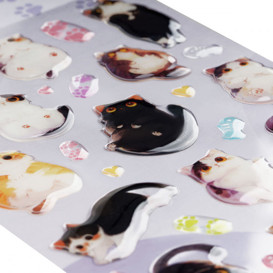 Наклейки гелевые «Cute Cat»