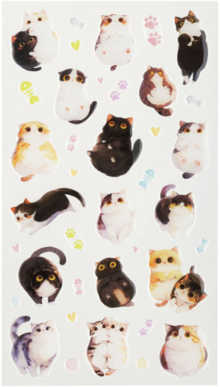 Наклейки гелевые «Cute Cat»