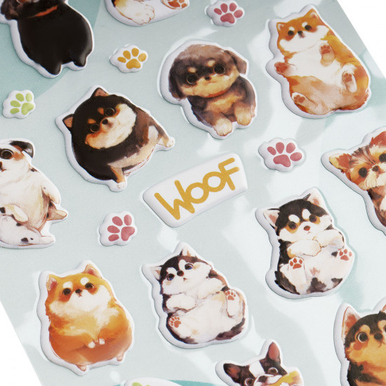 Наклейки объемные «Woof»