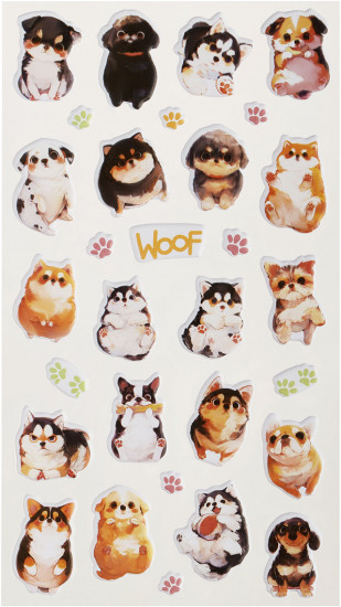 Наклейки объемные «Woof»