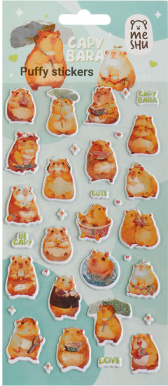Наклейки объемные с блестками «Be Capy»