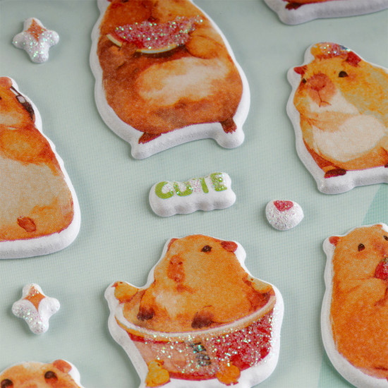 Наклейки объемные с блестками «Be Capy»