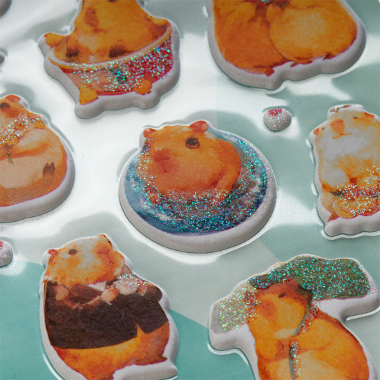 Наклейки объемные с блестками «Be Capy»