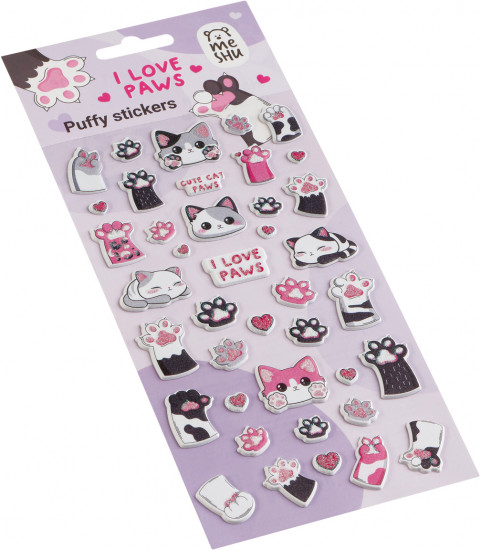 Наклейки объемные с блестками