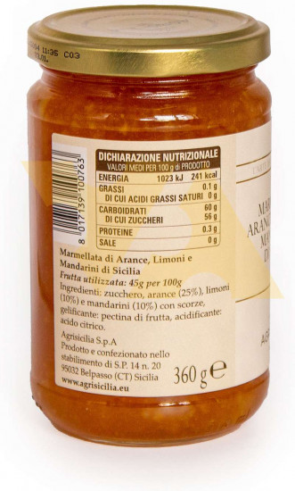 Сицилийский мармелад из цитрусовых «Sicilian Mix Citrus Marmelade»