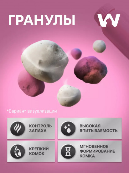 Наполнитель для кошачьего туалета комкующийся с ароматом детской присыпки