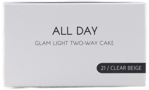 Пудра для лица компактная с запаской «All Day Glam Light Two-Way Cake» SPF28 PA++, оттенок 21