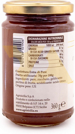Сицилийский мармелад из груши «Confettura Extra Di Pere»