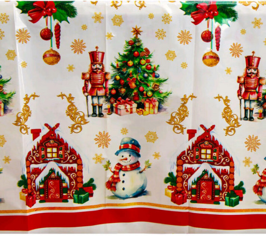 Скатерть одноразовая на стол «Снеговик»