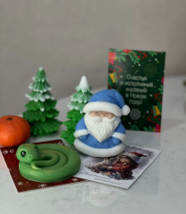 Мыло ручной работы с открыткой «Дед Мороз» - Фото 3