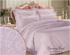 Комплект постельного белья «Luxury East» (2-спальный, жаккард, 2 наволочки 70х70 и 2 наволочки 50х70 с ушками, пододеяльник на пуговицах) - Фото 1