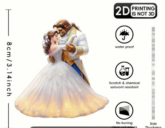 Акриловая фигурка «Красавица и чудовище»