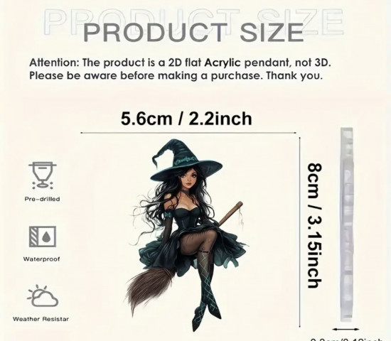 Акриловая фигурка «Ведьмочка»