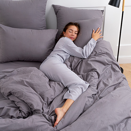 Простыня на резинке «Графит»