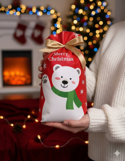 Пакет новогодний для сладостей и подарков
