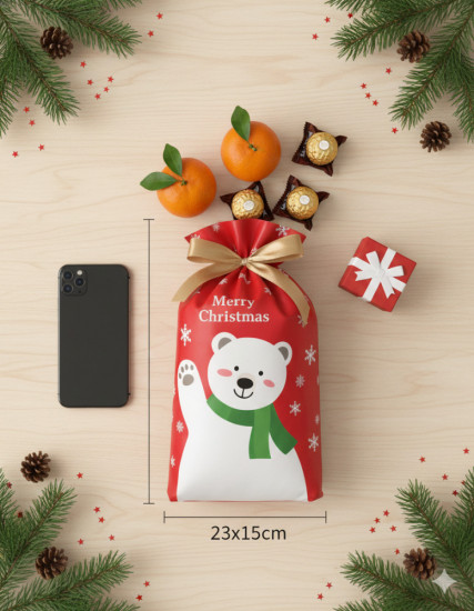 Пакет новогодний для сладостей и подарков