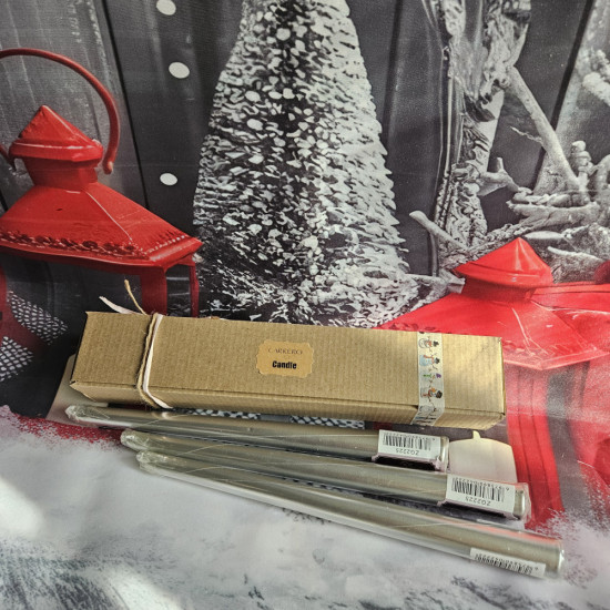 Набор декоративных свечей «Серебряный жемчуг»