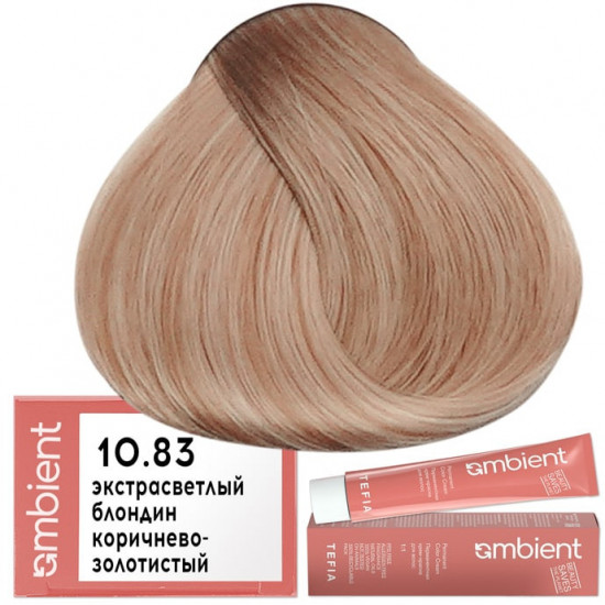 Крем-краска для волос перманентная, оттенок 10.83 Экстра светлый блондин коричнево-золотистый