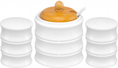 Набор для специй с сахарницей и салфетницей на подставке с ручкой «Бамбук» - Фото 3