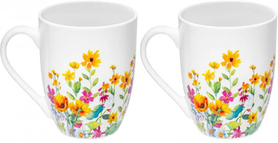 Набор кружек «Кролик в цветочном поле»