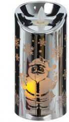 Свеча декоративная с подсветкой «Серебряный Дед Мороз» - Фото 1