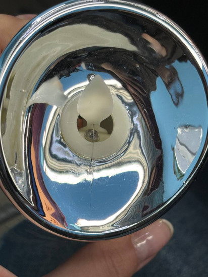 Свеча декоративная с подсветкой «Серебряный Дед Мороз»