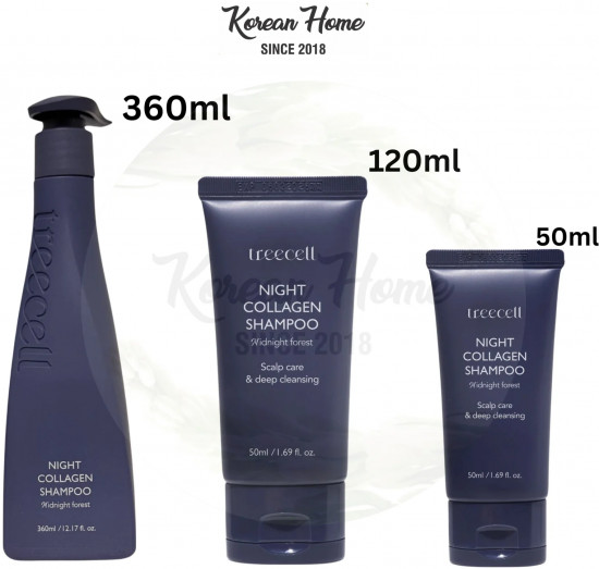 Ночной шампунь от пушистости и спутывания волос «Night Collagen Shampoo Midnight Forest»