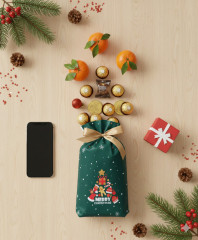 Пакет новогодний для сладостей и подарков - Фото 1