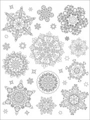 Новогоднее украшение для окон с золотым глиттером и раскраской «Золотые снежинки» - Фото 1