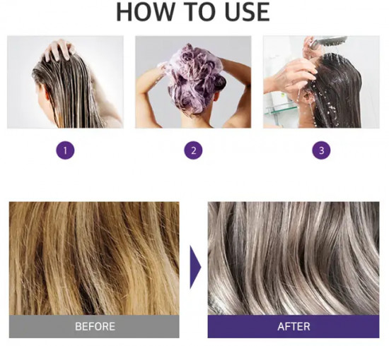 Тонирующий шампунь для волос против желтизны «5 Salon No Yellow Shampoo»