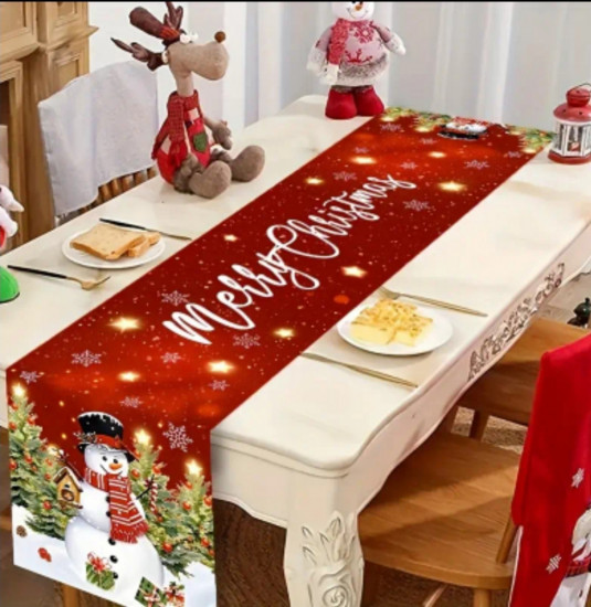 Новогодняя дорожка на стол «Рождественская елка»