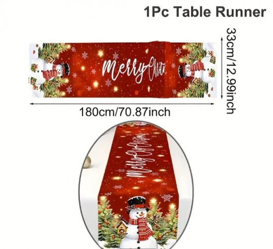 Новогодняя дорожка на стол «Рождественская елка»