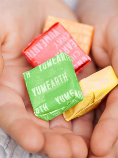 Жевательные конфеты со вкусом клубники, вишни, лимона и апельсина