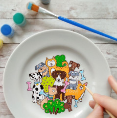 Тарелка для росписи «Собачки» - Фото 8