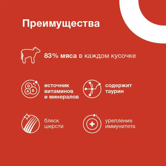 Корм для взрослых кошек «Говядина в желе»