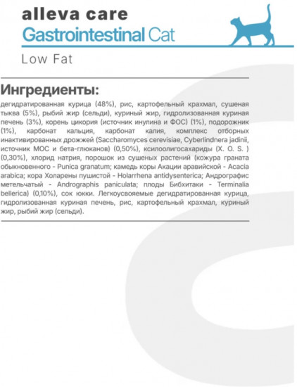 Корм для кошек «Gastrointestinal Low Fat»